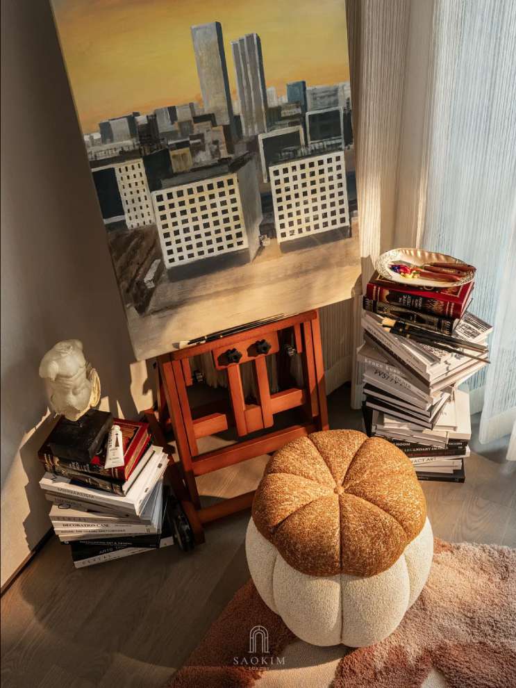 Không gian phòng ngủ 3 đẹp tại thiết kế penthouse phong cách Contemporary art deco

